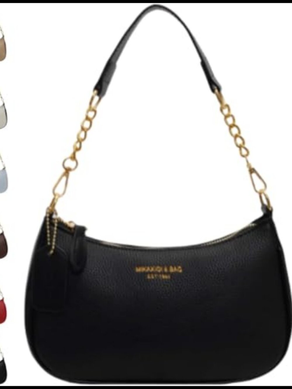 Crescent Crossbody Bag Vegan Leather Small Hobo Clutch Shoulder Purse
